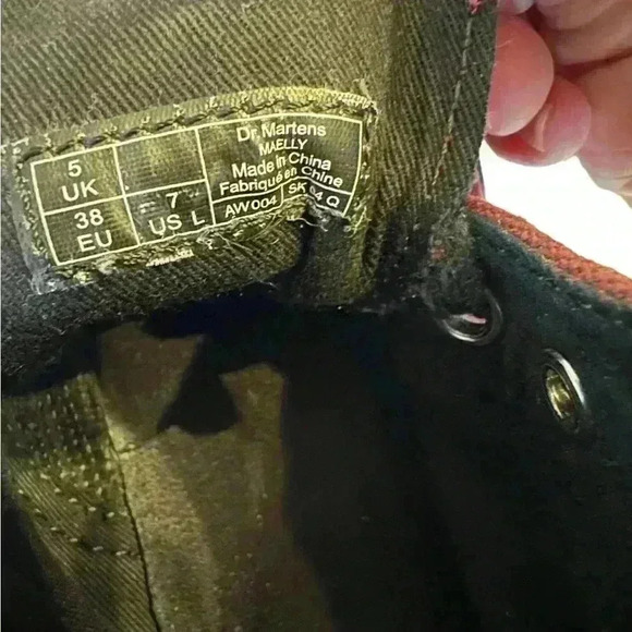 Dr Martens Maelly Burgundy Canvas Ankle Lace Up Sneaker Boots Women’s Size 7 - Picture 7 of 7